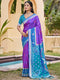 Deeva Sarees Violet Silk Saree